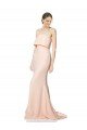 Shop High Neck Strapless Long Formal Crepe Maxi Bridesmaid Dress / Prom Dress with Overlay Sydney