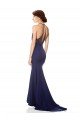 Shop High Neck Fishtail Formal Crepe Bridesmaid Dress / Prom Dress with Open Back Detail Sydney
