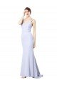 Shop Sweetheart High Neck Sleeveless Formal Crepe Bridesmaid Dress / Prom Dress Sydney