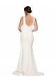 Shop Square Neck Long Sheath Sweep Train Crepe Bridesmaid Dress / Prom Dress  Sydney