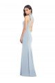 Shop Halter Bow Neck Open Back Soft Full Length Trumpet Bridesmaid Dress / Prom Dress Sydney