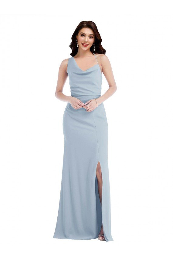 Shop One Shoulder Draped Cowl Neck Maxi Bridesmaid Dress / Prom Dress Sydney