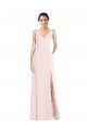 Shop Square Neck Low Back A-Line Bridesmaid Dress / Prom Dress with Front Slit and Pockets Sydney