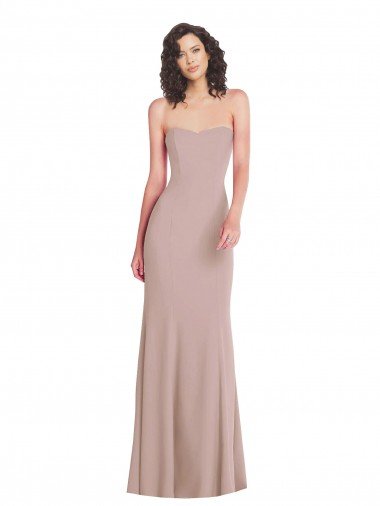 Shop Strapless Princess Line Formal Crepe Mermaid Bridesmaid Dress / Prom Dress Sydney