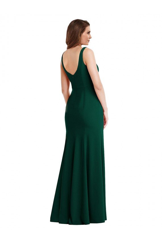 Shop Square Neck Trumpet Maxi Bridesmaid Dress / Prom Dress with Front Slit Sydney