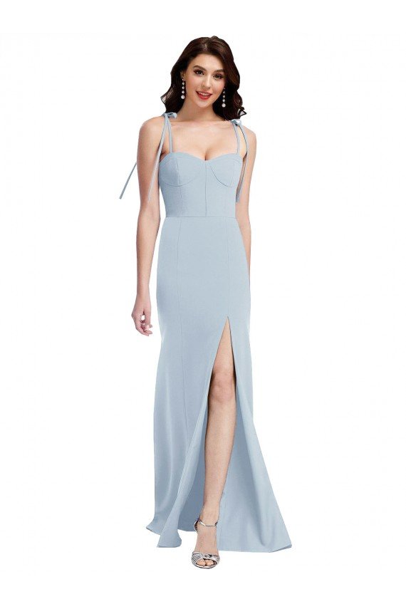 Shop Bustier Style Crepe Bridesmaid Dress / Prom Dress with Bow Straps Sydney