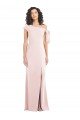 Shop Off the Shoulder Tie Detail Trumpet Formal Crepe Bridesmaid Dress / Prom Dress with Front Slit Sydney