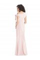 Shop Off the Shoulder Tie Detail Trumpet Formal Crepe Bridesmaid Dress / Prom Dress with Front Slit Sydney