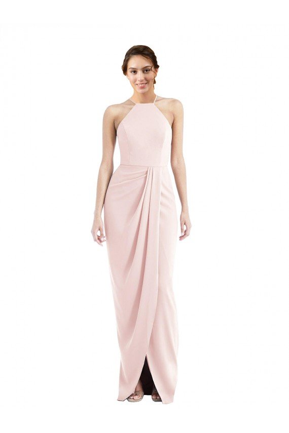 Shop Halter Draped Tulip Skirt Maxi Bridesmaid Dress / Prom Dress Sydney