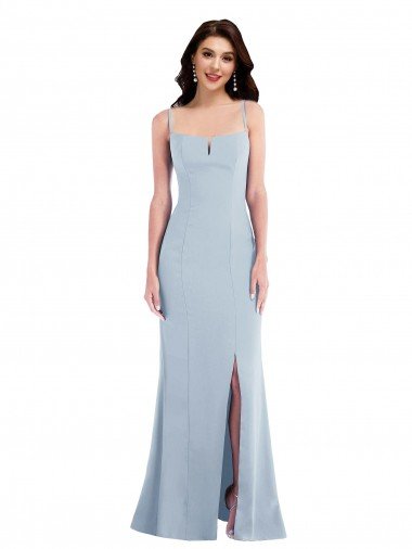 Shop Flattering Trumpet Maxi Formal Crepe Bridesmaid Dress / Prom Dress with Front Slit Sydney