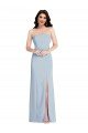 Shop Strapless Scoop Back Maxi Formal Crepe Bridesmaid Dress / Prom Dress with Front Slit Sydney