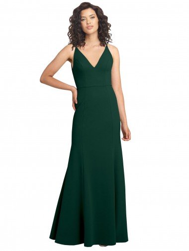 Shop Form Fitting Stretch Formal Crepe A-Line Bridesmaid Dress / Prom Dress Sydney
