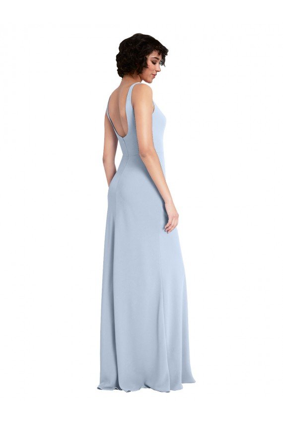 Shop Slim Square Neck Fit and Flare Full Length Stretch Crepe Bridesmaid Dress / Prom Dress Sydney