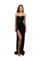 Shop Corset Style Strapless Formal Crepe Bridesmaid Dress / Prom Dress with High Split Sydney
