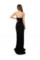 Shop Corset Style Strapless Formal Crepe Bridesmaid Dress / Prom Dress with High Split Sydney