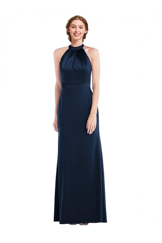 Shop High Neck Open Back Long Maxi Bridesmaid Dress / Prom Dress Sydney