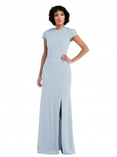 Shop Cap Sleeve Cutout Tie Back Trumpet Bridesmaid Dress Sydney