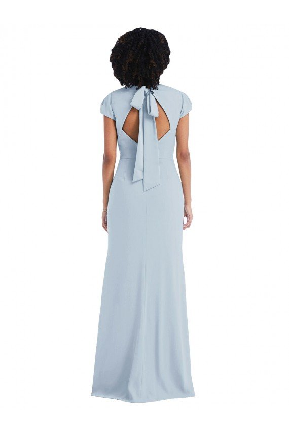 Shop Cap Sleeve Cutout Tie Back Trumpet Bridesmaid Dress Sydney