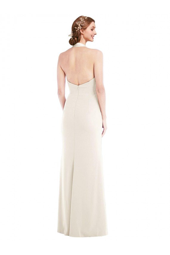 Shop Halter Tuxedo Maxi Bridesmaid Dress / Prom Dress with Front Slit Sydney
