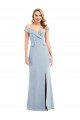 Shop Off the Shoulder Tuxedo Maxi Bridesmaid Dress / Prom Dress with Front Slit Sydney
