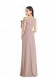 Shop Off the Shoulder Tie Detail Maxi Formal Crepe Bridesmaid Dress / Prom Dress with Front Slit Sydney