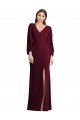 Shop Long Puff Sleeve V-Neck Trumpet Bridesmaid Maxi Dress Sydney