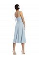Shop Midi Cocktail Length Bustier Crepe Bridesmaid Dress / Prom Dress with Back Bow Straps Sydney