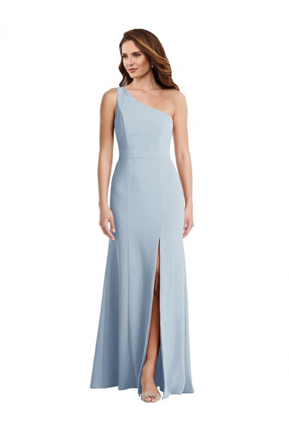 Shop Bold One Shoulder Trumpet Maxi Formal Crepe Bridesmaid Dress / Prom Dress Sydney