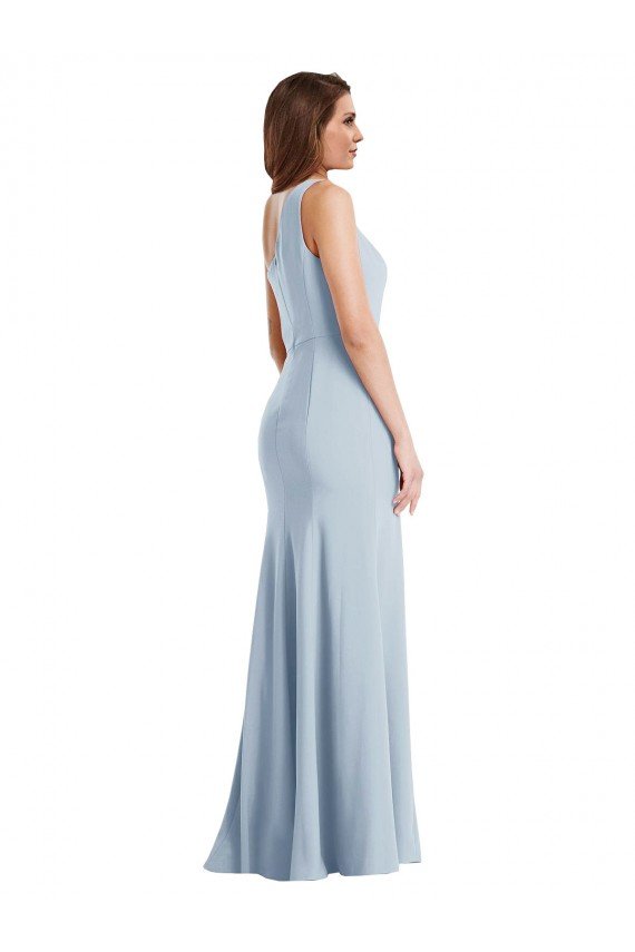 Shop Bold One Shoulder Trumpet Maxi Formal Crepe Bridesmaid Dress / Prom Dress Sydney