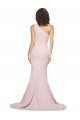 Shop Long Sweep Train One Shoulder Crepe Bridesmaid Dress / Prom Dress with Side Leg Split Sydney