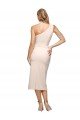 Shop Midi Length One Shoulder Formal Crepe Bridesmaid Dress / Cocktail Prom Dress with Thigh High Side Split Sydney