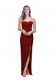 Shop Straight Pencil Skirt Long Sweetheart Formal Crepe Bridesmaid Dress / Prom Dress with High Side Split Sydney