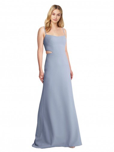 Shop Feminine Scoop Neckline Long Crepe Slip Bridesmaid Dress / Prom Dress  Sydney