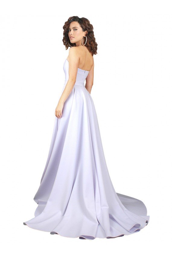 Shop Simple Sweetheart A-Line Long Crepe Beach Wedding Dress with Front Slit Sydney