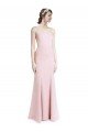 Shop Square Neck Criss Cross Open Back Slim Crepe Bridesmaid Dress / Prom Dress with Spaghetti Straps Sydney