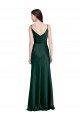 Shop Fitted Cowl Neck Long Formal Stretch Satin Slip Bridesmaid Dress / Prom Dress with V-Back Sydney