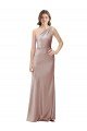 Shop One Shoulder Black-Tie Floor Length Long Formal Stretch Satin Bridesmaid Dress / Prom Dress Sydney