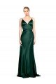Shop High V-Neck Long Full Length Sheath Formal Stretch Satin Bridesmaid Dress / Prom Dress Sydney