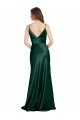 Shop High V-Neck Long Full Length Sheath Formal Stretch Satin Bridesmaid Dress / Prom Dress Sydney