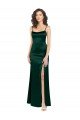 Shop Long Slim Scoop Neck Formal Stretch Satin Bridesmaid Dress / Prom Dress with Open Back Sydney