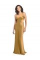 Shop One Shoulder Long Floor Length Formal Stretch Satin Slip Bridesmaid Dress / Prom Dress Sydney