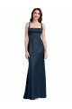 Shop Square Neck A-Line Long Formal Stretch Satin Bridesmaid Dress / Prom Dress with Wide Straps Sydney