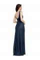 Shop Square Neck A-Line Long Formal Stretch Satin Bridesmaid Dress / Prom Dress with Wide Straps Sydney