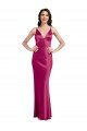Shop V-Neck Spaghetti Straps Slim Formal Stretch Satin Bridesmaid Dress / Prom Dress with Low Scoop Back Sydney