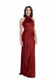 Shop Backless Halter Long Formal Stretch Satin Bridesmaid Dress / Prom Dress Sydney