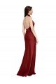 Shop Backless Halter Long Formal Stretch Satin Bridesmaid Dress / Prom Dress Sydney