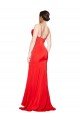 Shop Low Back Cowl Neck Formal Stretch Satin Bridesmaid Dress / Prom Dress with High Side Slit Sydney