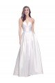 Shop Full Length Strapless V-Cutout Formal Stretch Satin Bridesmaid Dress / Prom Dress Sydney