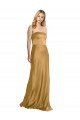 Shop Sleek Strapless Long A-Line Formal Stretch Satin Bridesmaid Dress / Prom Dress Sydney