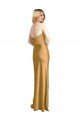 Shop Sleek Strapless Long A-Line Formal Stretch Satin Bridesmaid Dress / Prom Dress Sydney